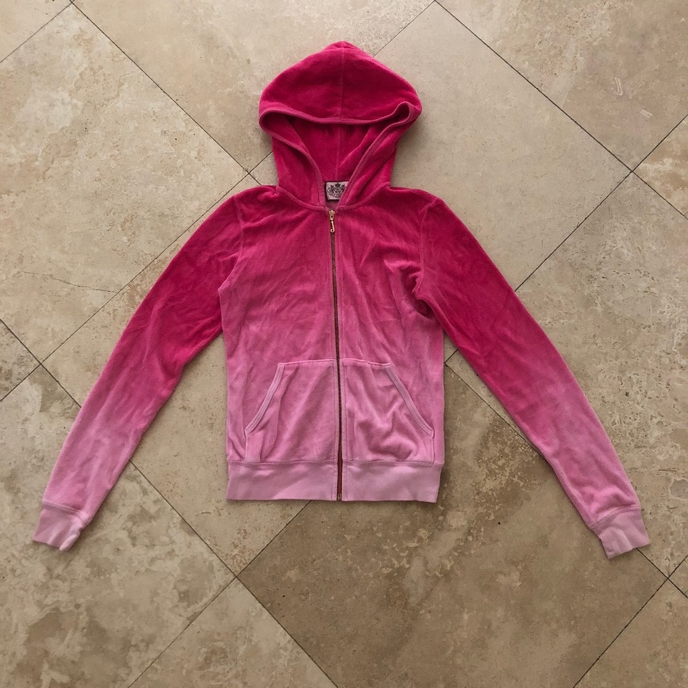 Hot/light ombre pink juicy couture jacket small